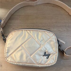 Lug Beige coupe Quilted Crossbody Bag